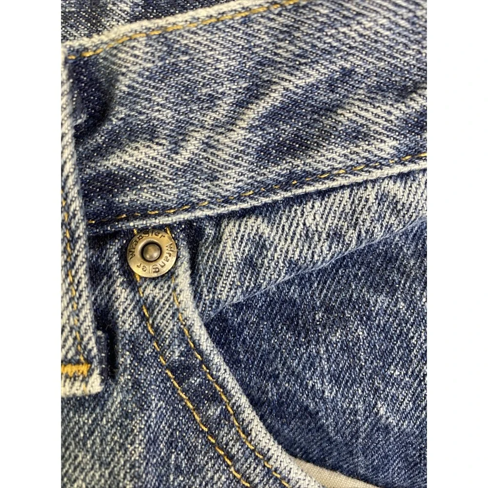 VTG Wrangler Jeans Men 42x30 Blue Denim Loose Relaxed Fit Cotton Cowboy Western